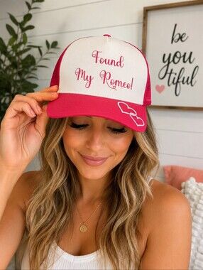 Alexus Bendel Red and White Women's Trucker Hat